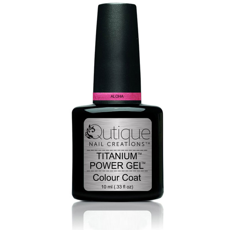 Gel Nail Polish -Aloha (pink shimmer) -HEMA Free - Image 4