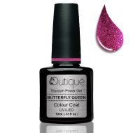 Gel Nail Polish -Butterfly Queen (sparkling deep pink) -HEMA Free