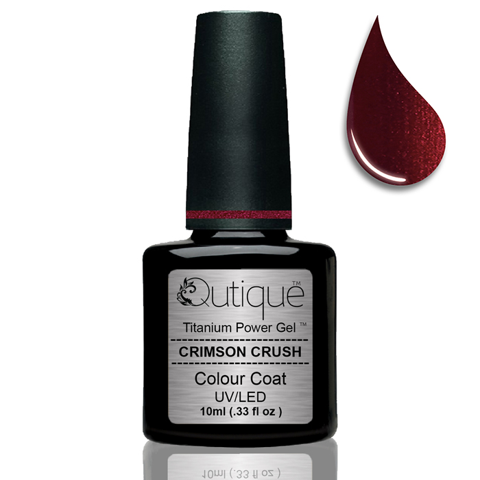 Gel Nail Polish -Crimson Crush (shimmery crimson pink) -HEMA Free