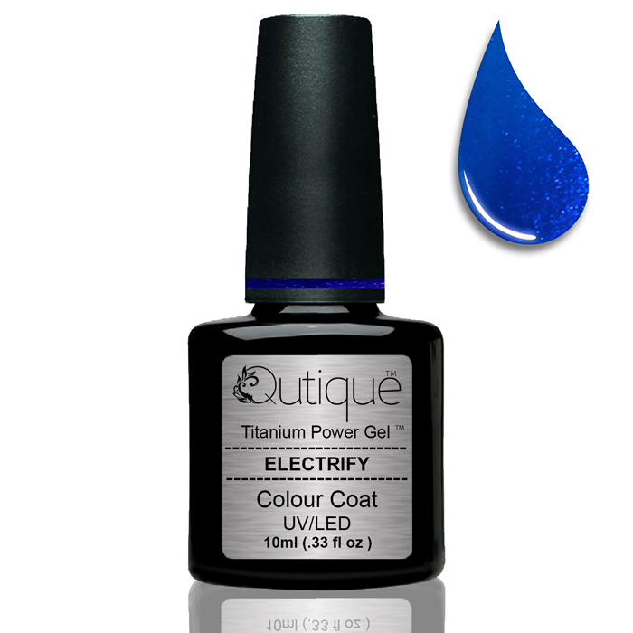 Gel Nail Polish Glitter Gel -Electrify (dark blue) -HEMA Free