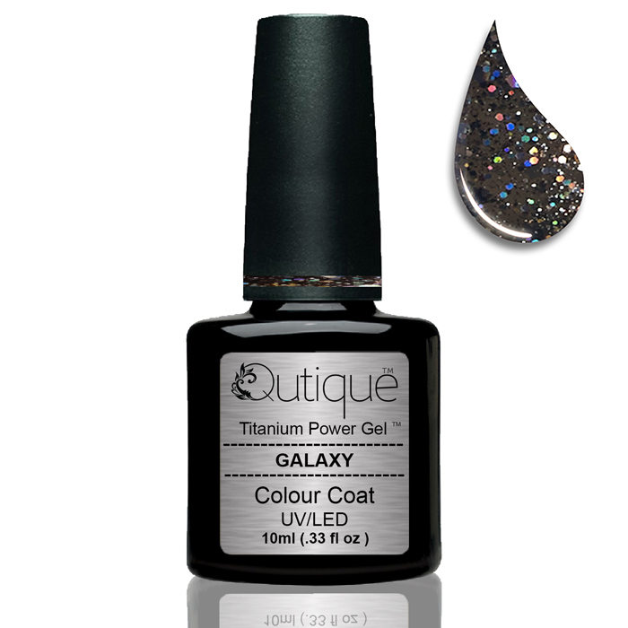 Gel Nail Polish Glitter Gel -Galaxy (black brown) -HEMA Free