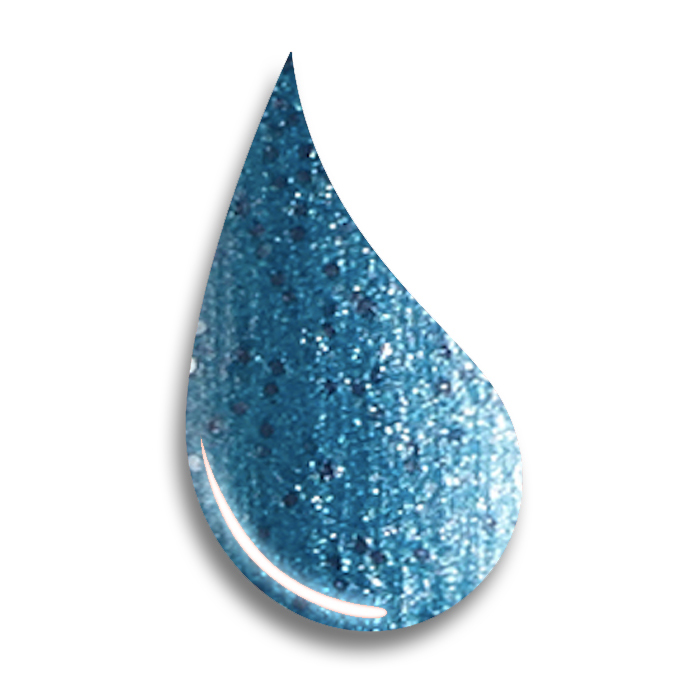 Glacial Gel Nail Polish -Glacial (Tiffany blue glitter) -HEMA +TPO Free - Image 2