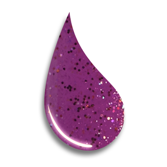 Party Patrol Gel Nail Polish (purple glitter) -HEMA + TPO Free - Image 2