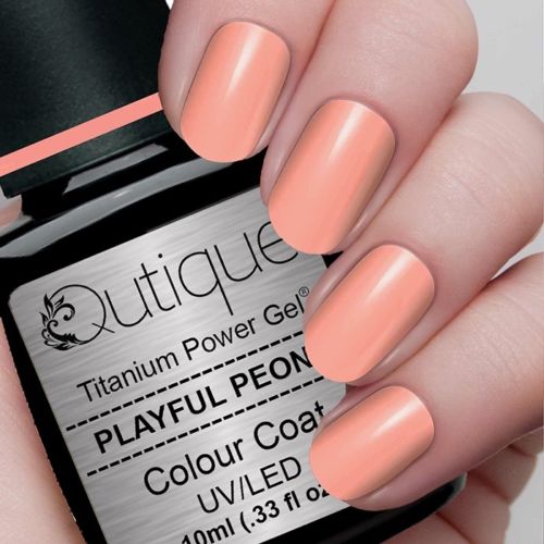 Gel Nail Polish -Playful Peony (pastel salmon orange) -HEMA Free - Image 2