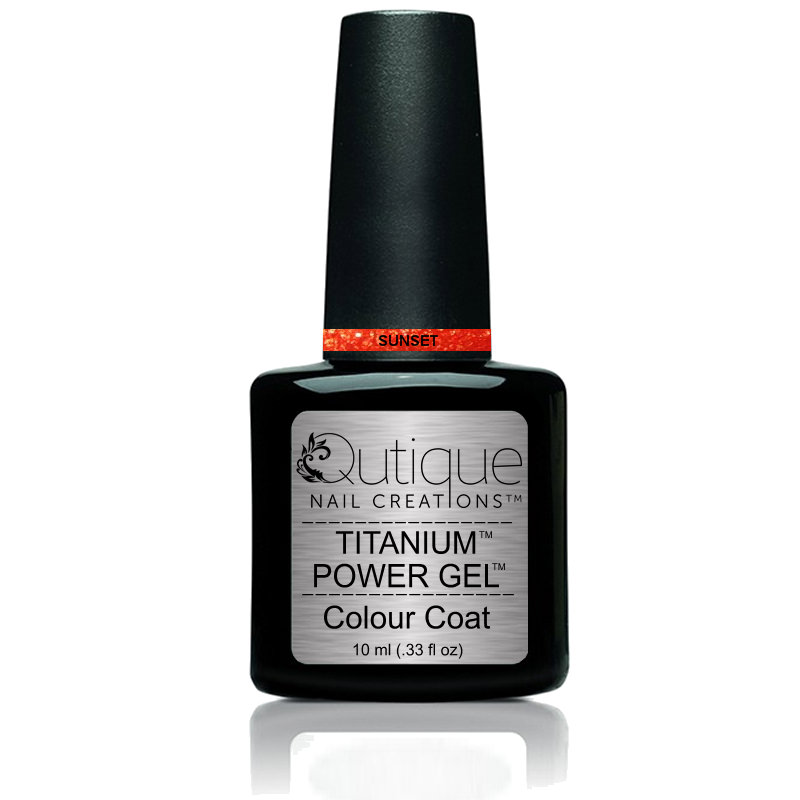 Gel Nail Polish Glitter Gel -Sunset (orange) -HEMA Free - Image 2