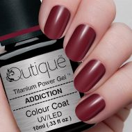 Gel Nail Polish -Addiction (burgundy metallic) -HEMA Free
